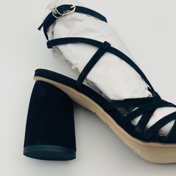 Sam Edelman Doffodil Suede Black Sandals - Picture 10 of 11